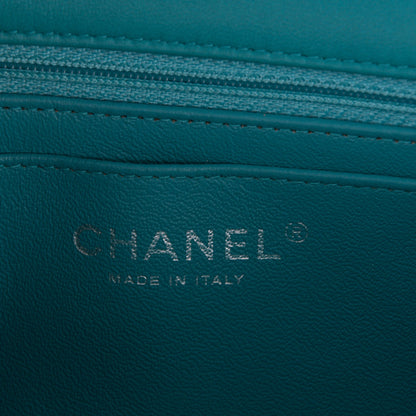 Chanel Lambskin Quilted Mini Rectangular Flap Turquoise 6 of 7