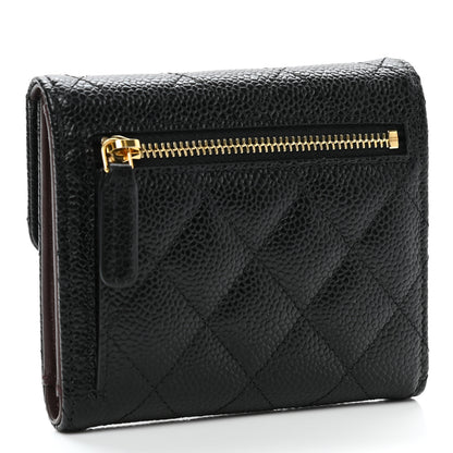 Chanel Caviar Quilted Compact Flap Wallet Black 3 of 9