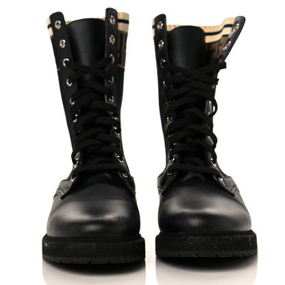 Fendi Calfskin Stretch Fabric Rockoko Biker Boots 38 Tobacco Black Marino 2 of 8