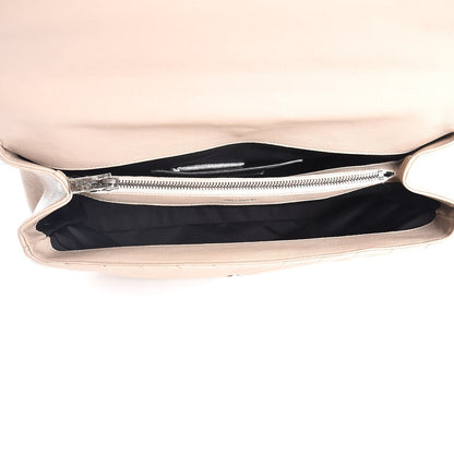 Saint Laurent Sheepskin Matelasse Chevron Monogram Large College Satchel Taupe 6 of 9