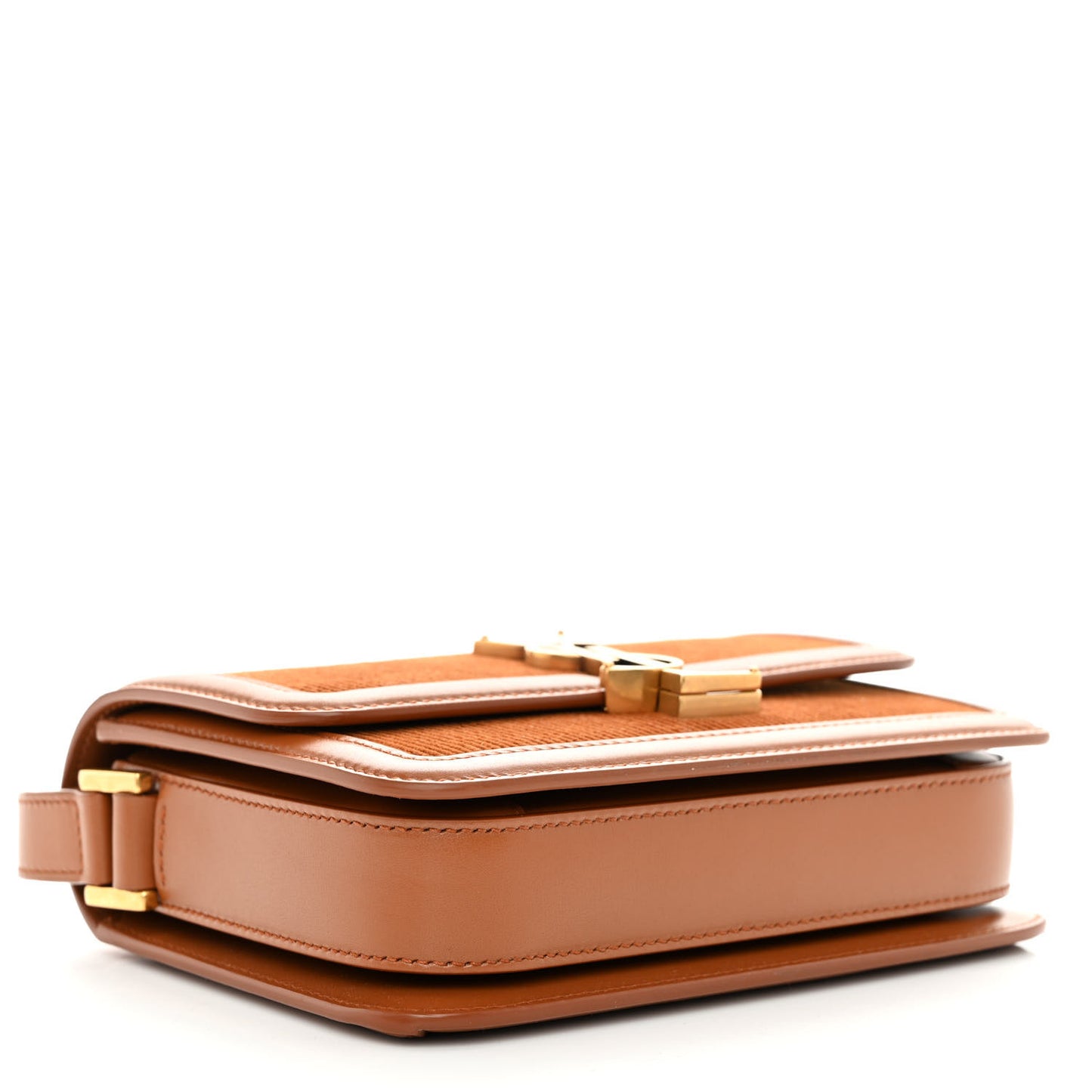 Courduroy Small Solferino Satchel Brown