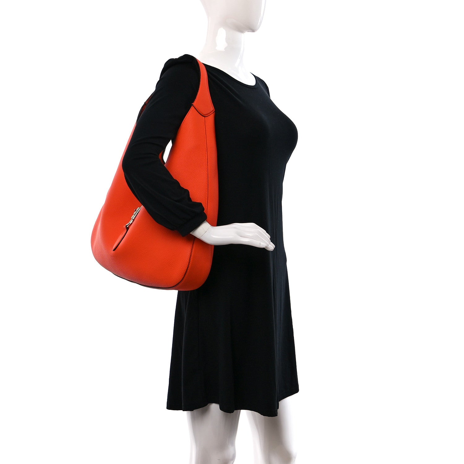 Gucci Soft Grained Calfskin Large Jackie Hobo Orange 2 of 10