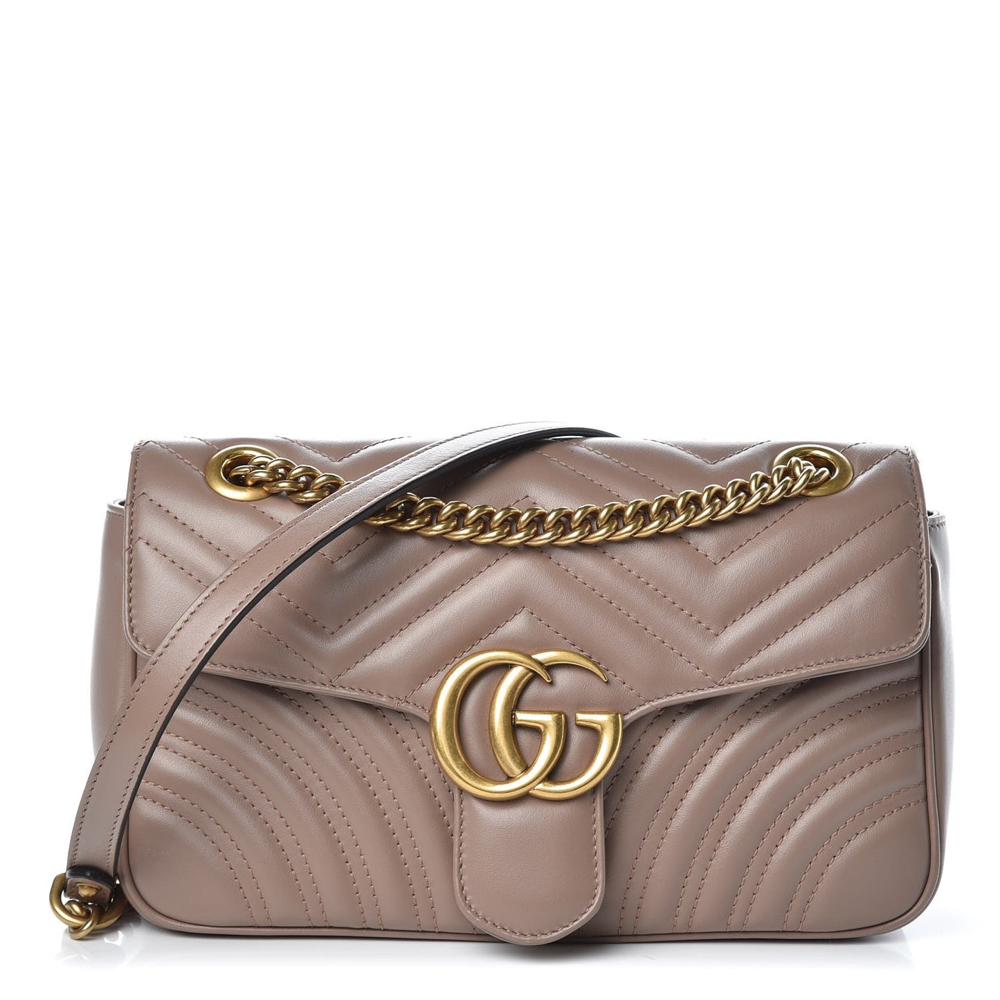 Calfskin Matelasse Small GG Marmont Shoulder Bag Porcelain Rose