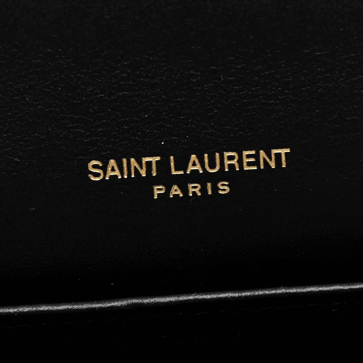 Calfskin Crocodile Embossed Monogram Uptown Chain Wallet Black