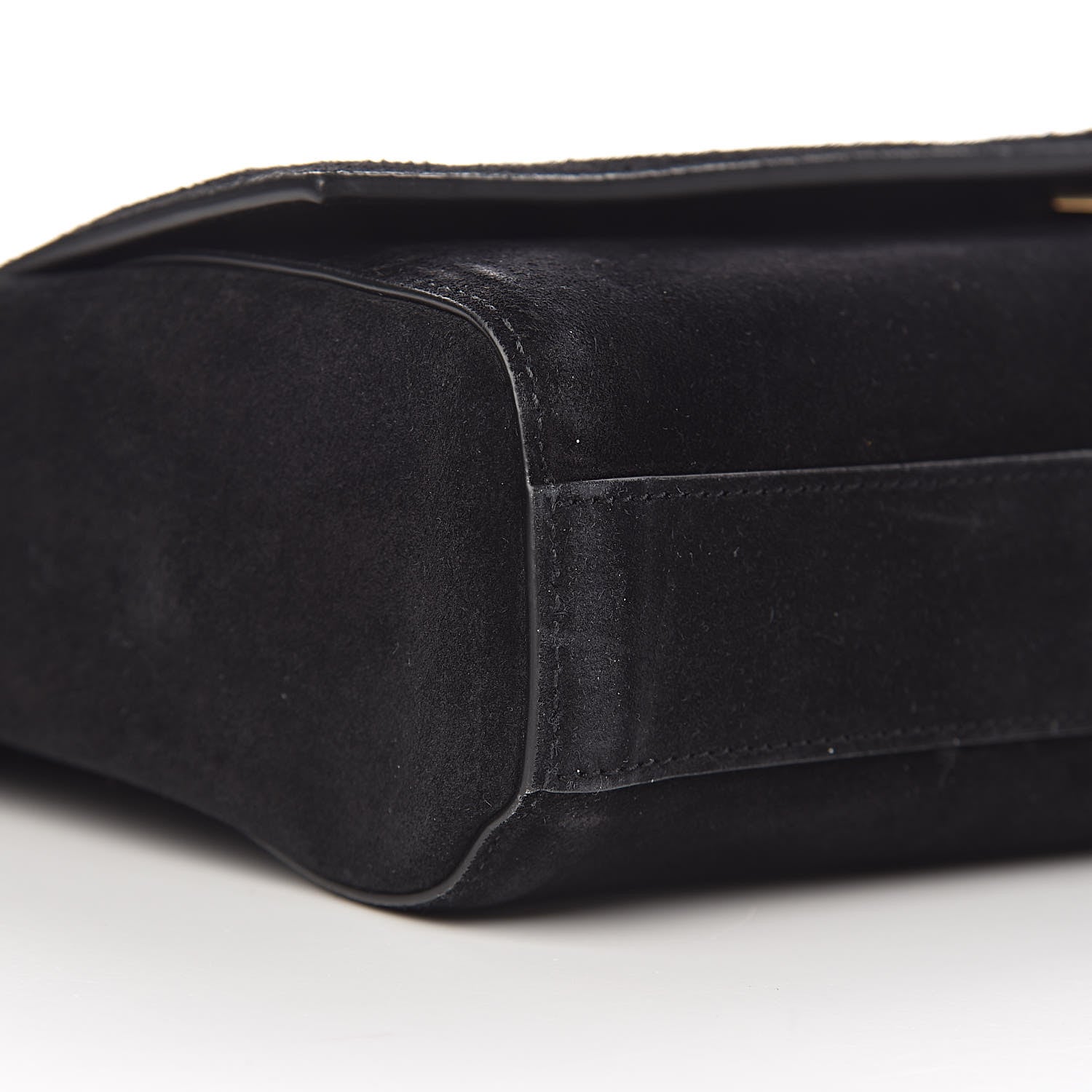 Saint Laurent Smooth Calfskin Suede Medium Reversible Monogram Kate Satchel Black 10 of 11