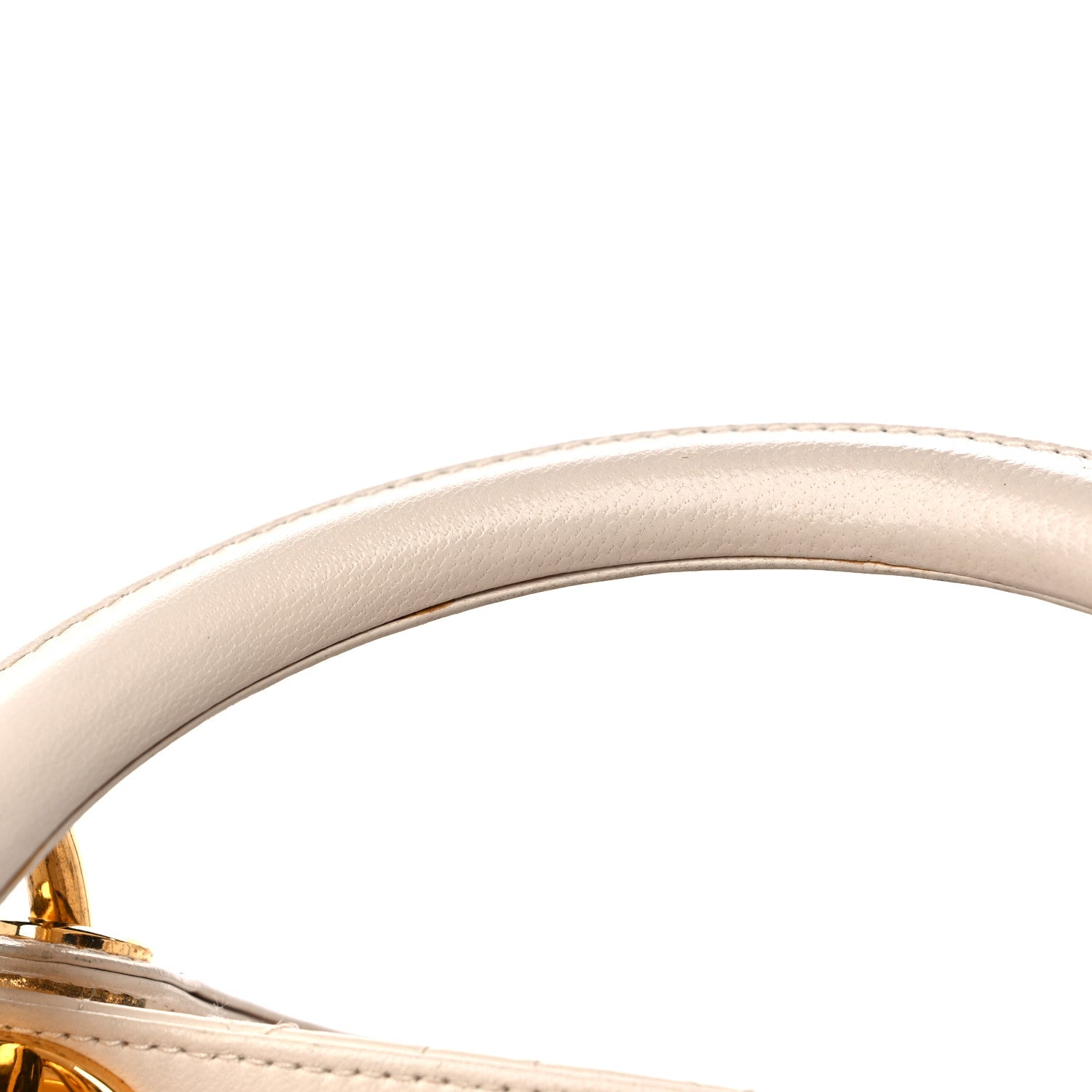Christian Dior Lambskin Cannage Medium Lady Dior Light Beige 13 of 14