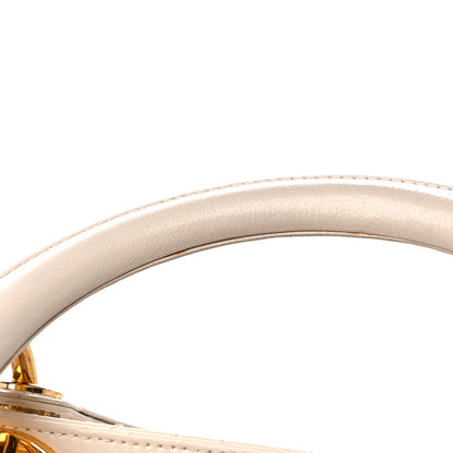Christian Dior Lambskin Cannage Medium Lady Dior Light Beige 13 of 14