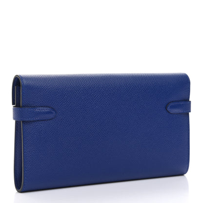 Hermes Epsom Kelly Longue Wallet Bleu Electrique 3 of 6