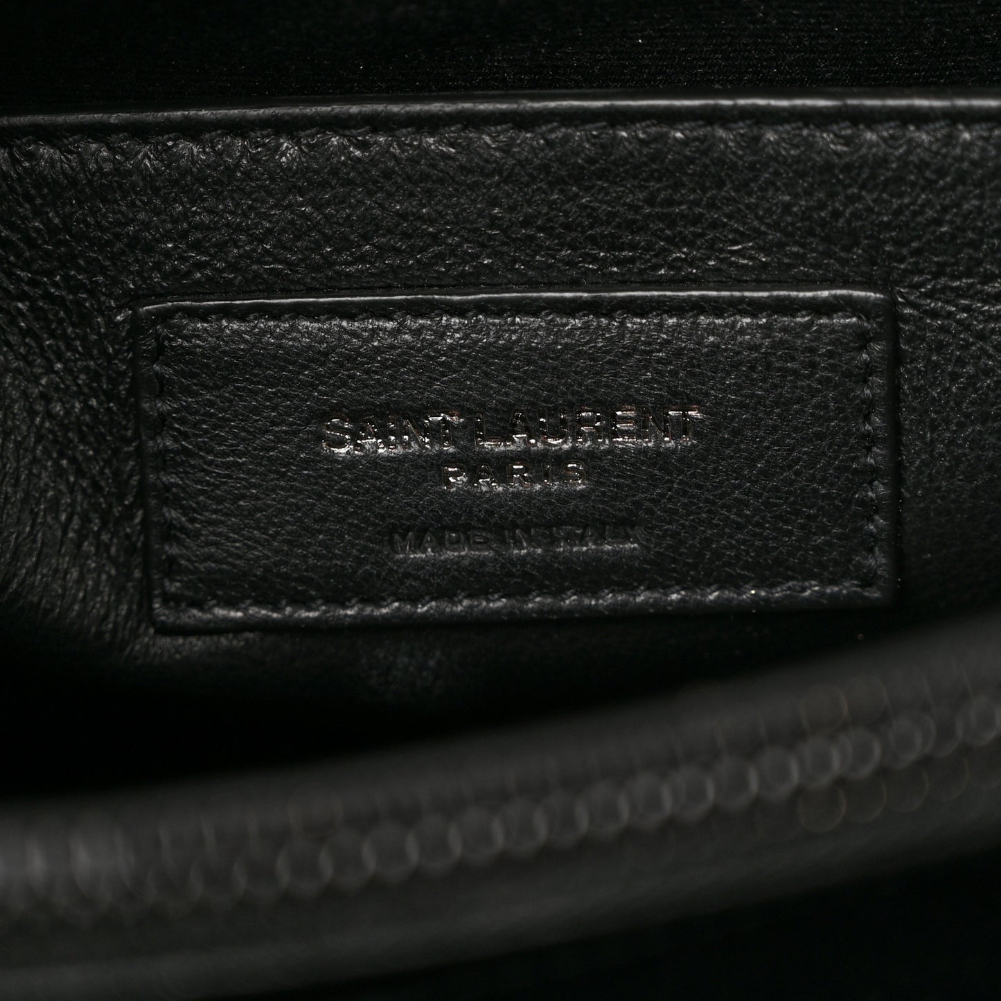 Calfskin Y Quilted Monogram Monochrome Small Loulou Chain Satchel Black