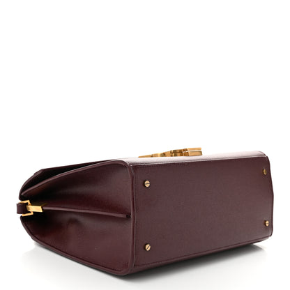 Saint Laurent Grain de Poudre Medium Classic Monogram Cassandra Top Handle Rouge Legion 4 of 12