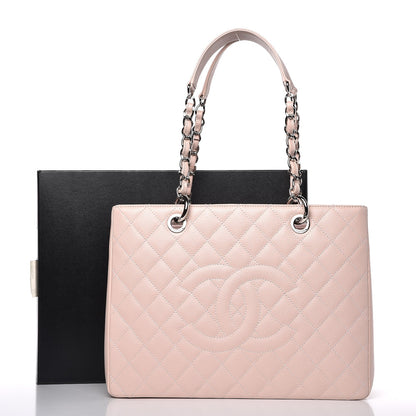 Chanel Caviar Quilted Grand Shopping Tote GST Light Pink 8 of 8