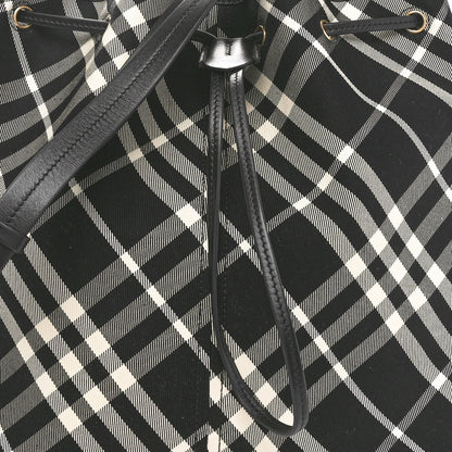Burberry Check Medium Bucket Bag Black Calico 7 of 9