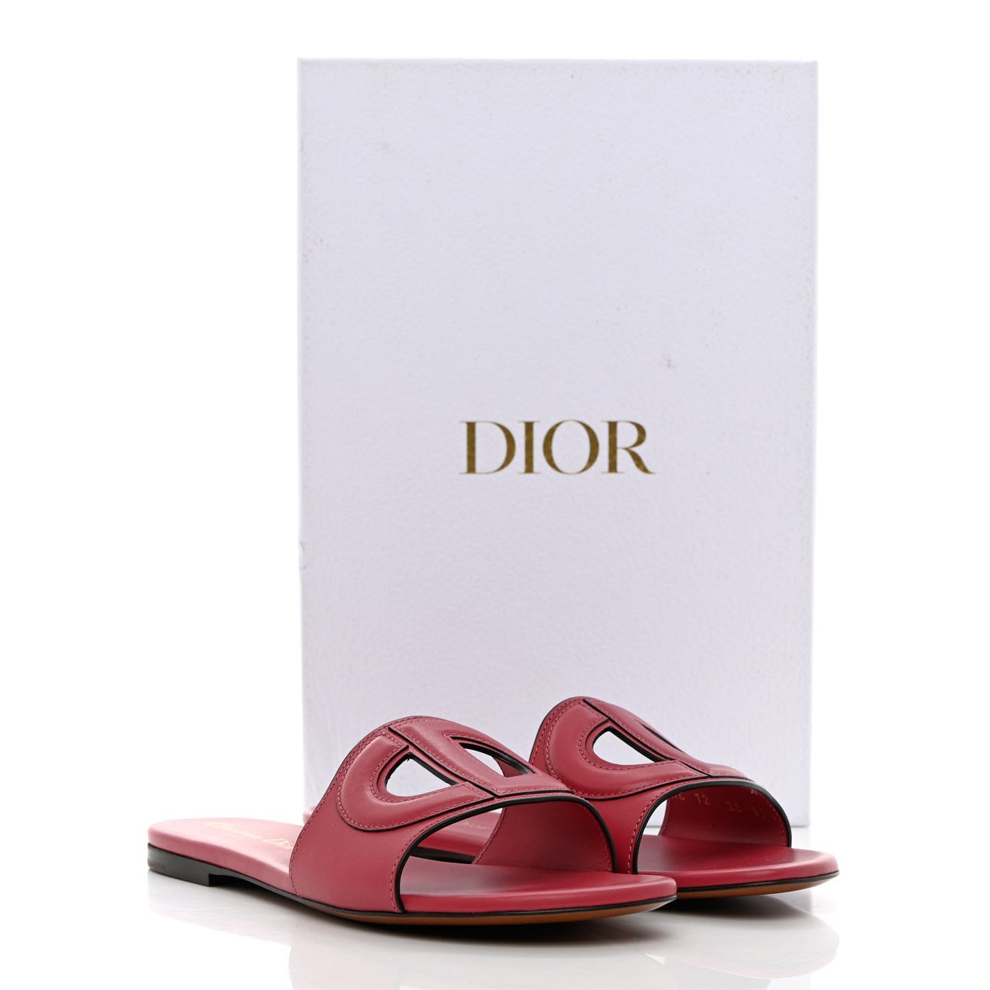 Calfskin D-Club Mule Sandal 37.5 Strawberry