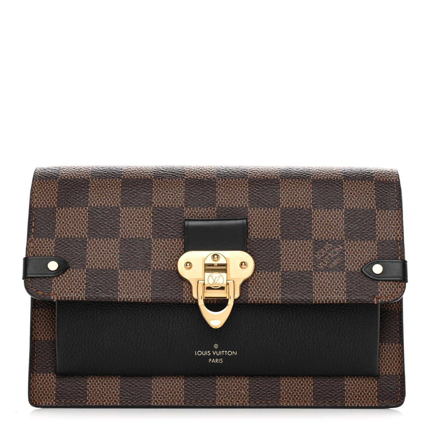Damier Ebene Vavin Chain Wallet Black