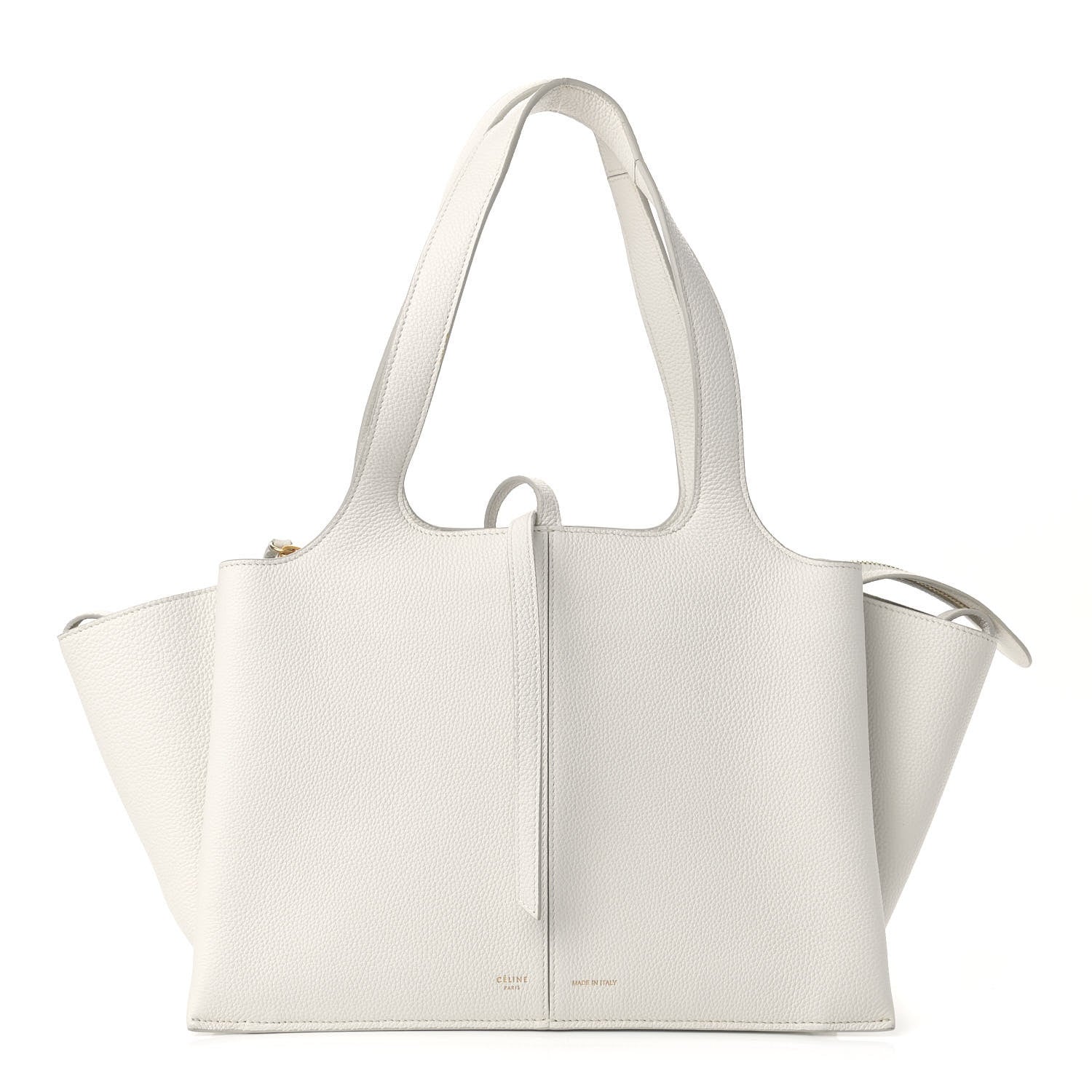 Celine Baby Grained Calfskin Small Tri-Fold Bag White 1 of 22