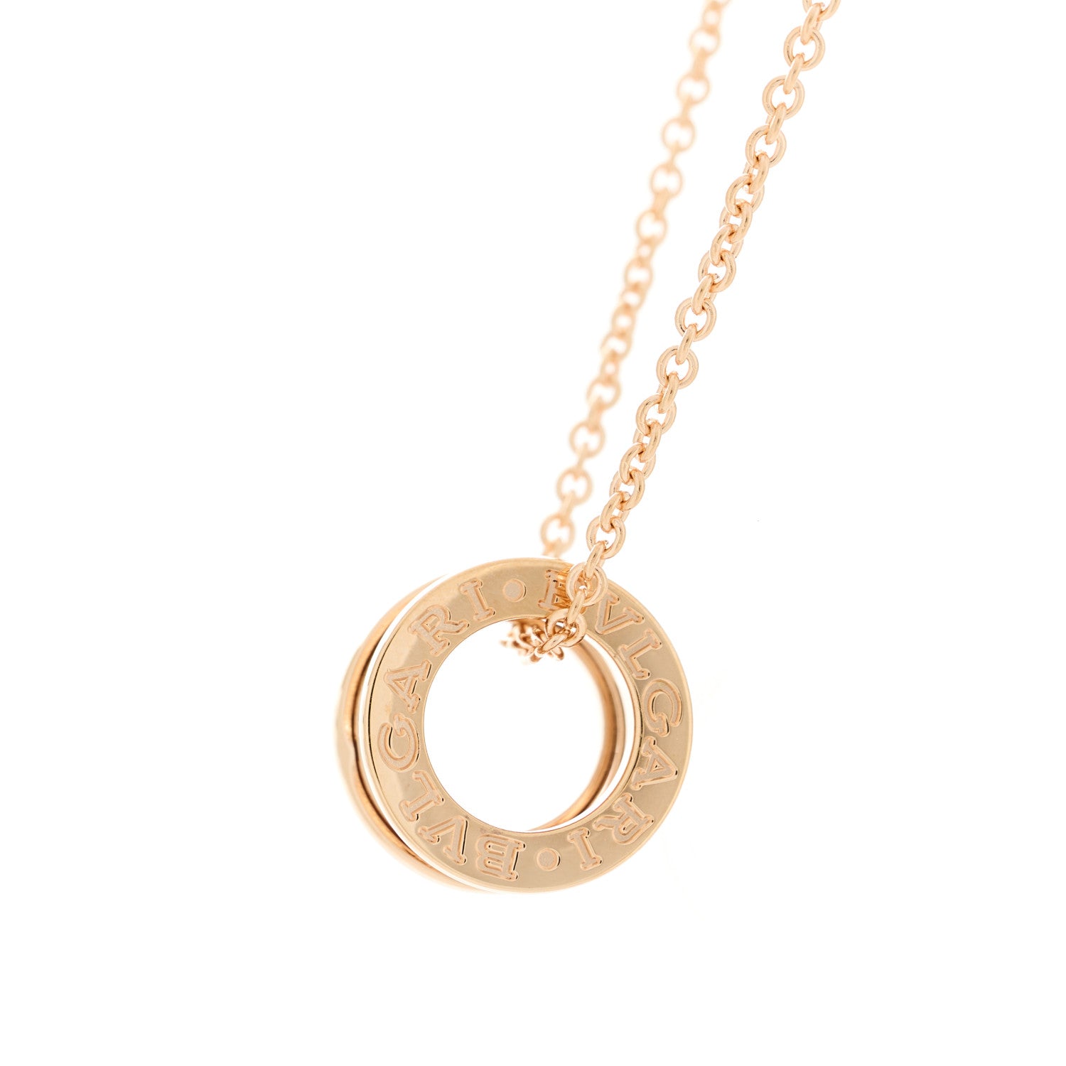 Bulgari 18K Rose Gold B.Zero1 Pendant Necklace 7 of 12