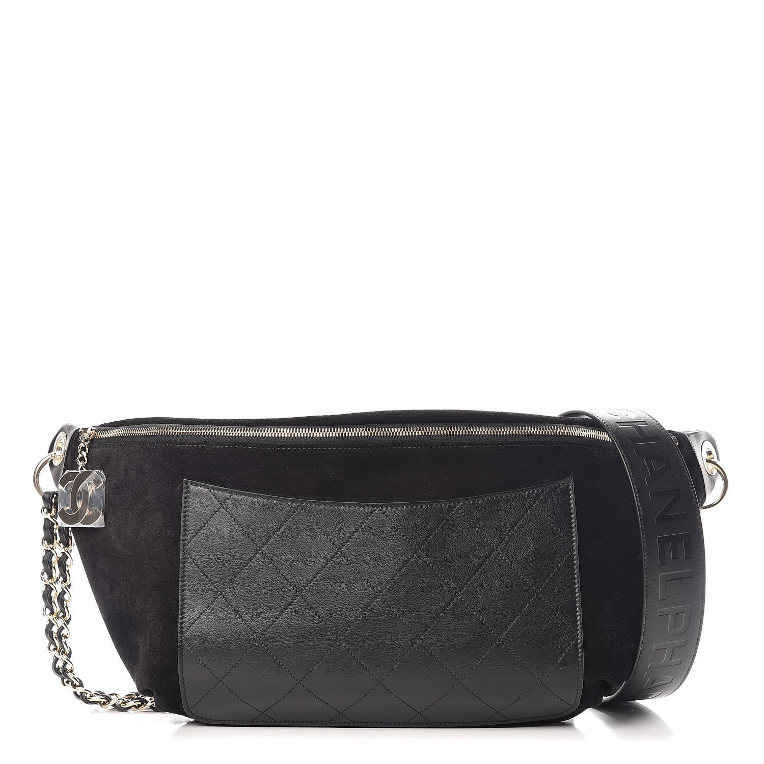 Chanel x Pharrell Williams Suede Calfskin Oversized Waist Belt Bag Black 1 of 11
