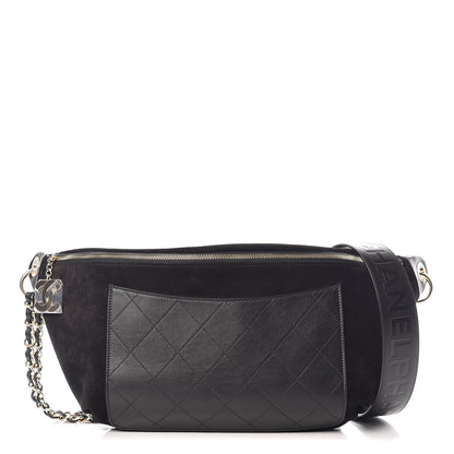 Chanel x Pharrell Williams Suede Calfskin Oversized Waist Belt Bag Black 1 of 11