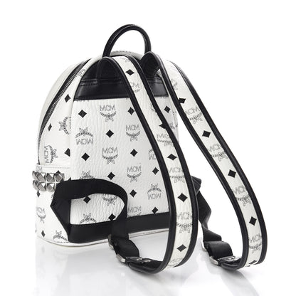 MCM Visetos Side Stud Mini Stark Backpack White 3 of 10