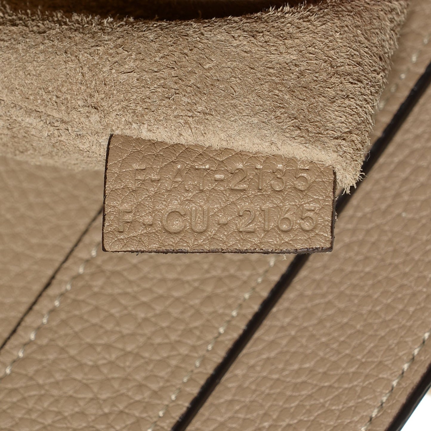 Drummed Calfskin Mini Luggage Dune
