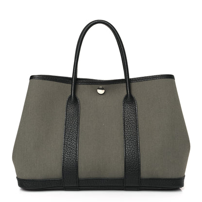 Hermes Toile Negonda Garden Party Tote 30 Olive 1 of 9