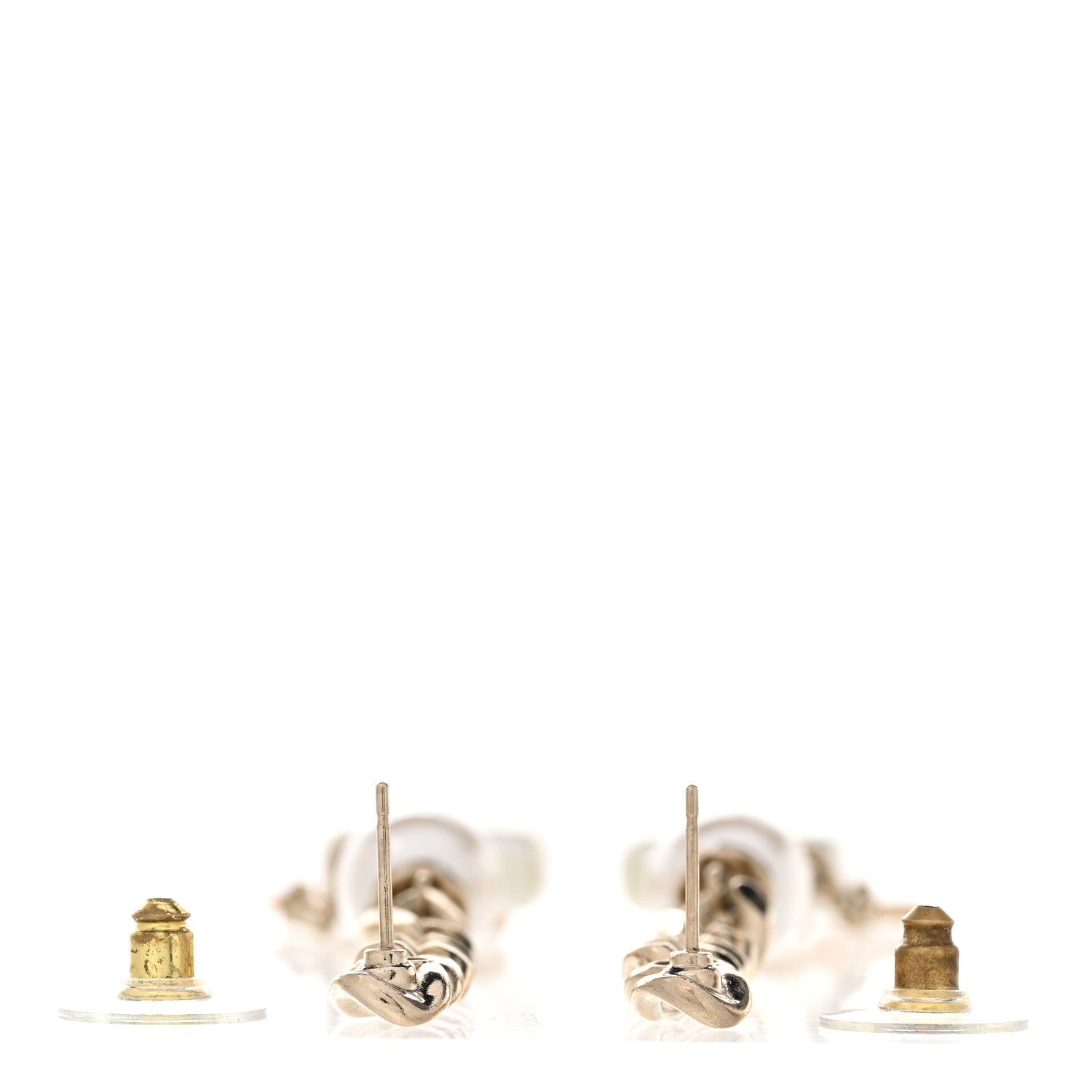 Chanel Pearl Resin Crystal CC No 5 Perfume Bottle Chain Drop Earrings Gold Pearly White 3 of 8