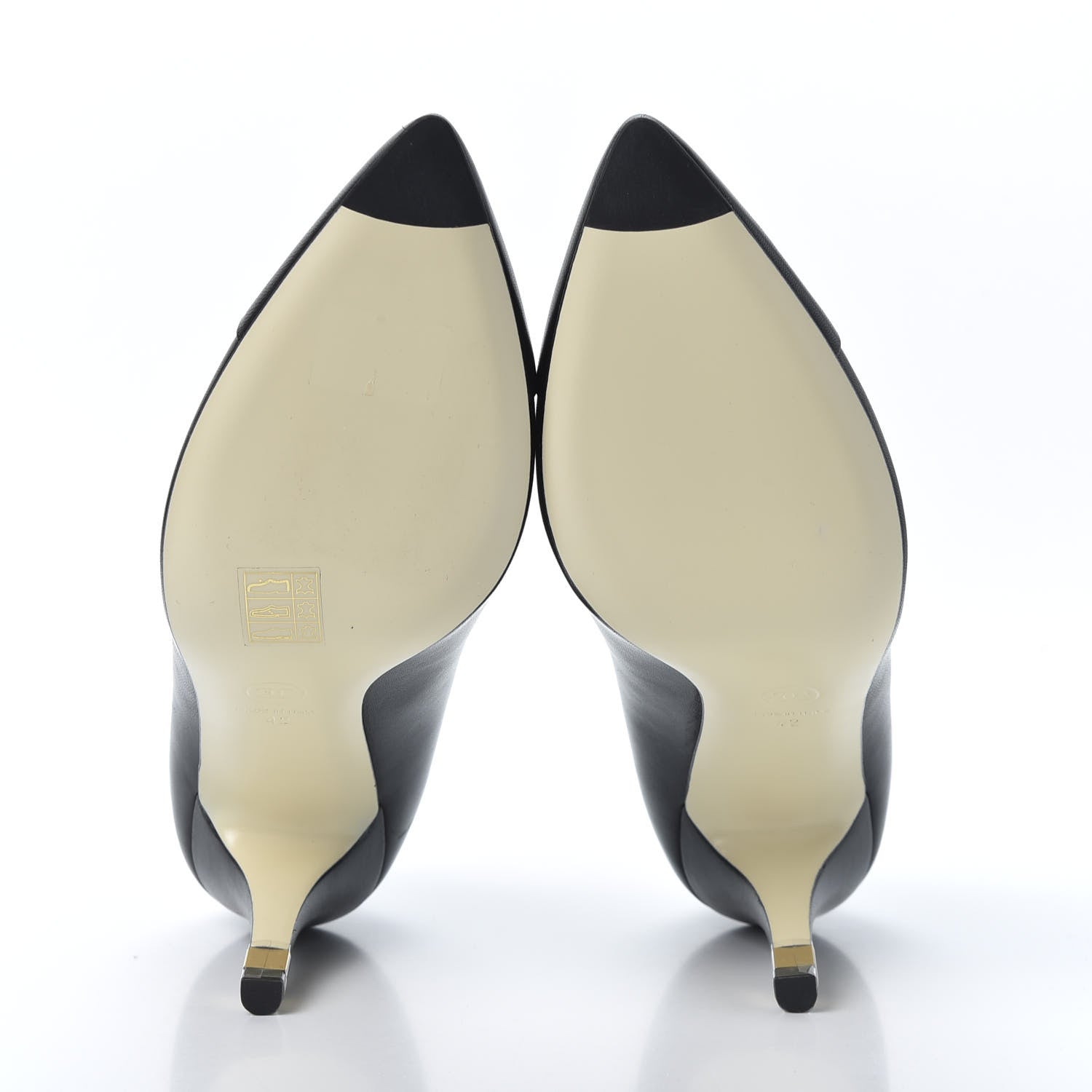 Chanel Lambskin Cap Toe CC Pumps 42 Black 5 of 10