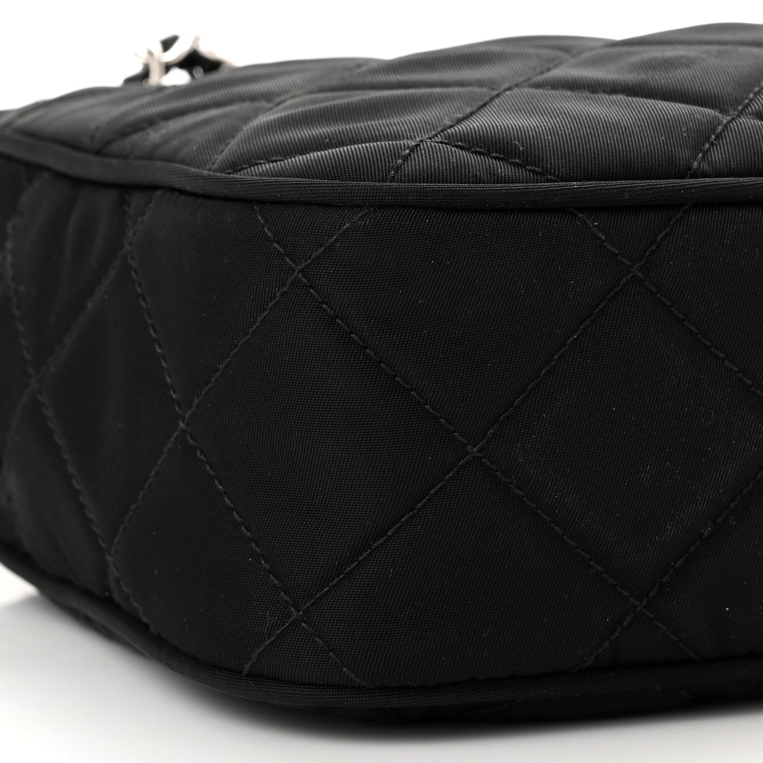 Prada Nylon Tessuto Impuntu Quilted Bandoliera Crossbody Bag Black 8 of 9