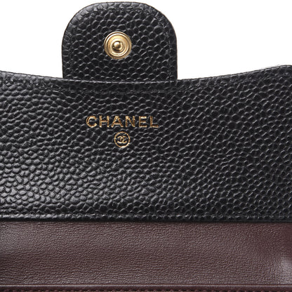 Chanel Caviar Quilted Compact Flap Wallet Black 5 of 8