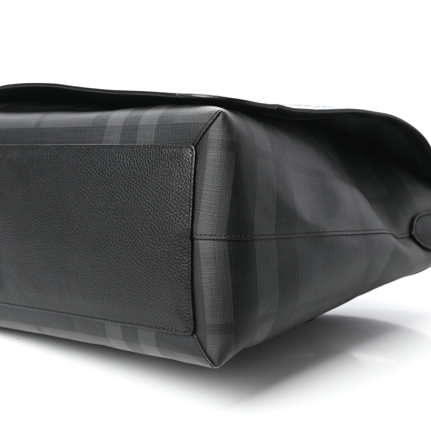 Burberry Smoked Check Logo Graphic Burleigh Messenger Bag Black 8 of 8