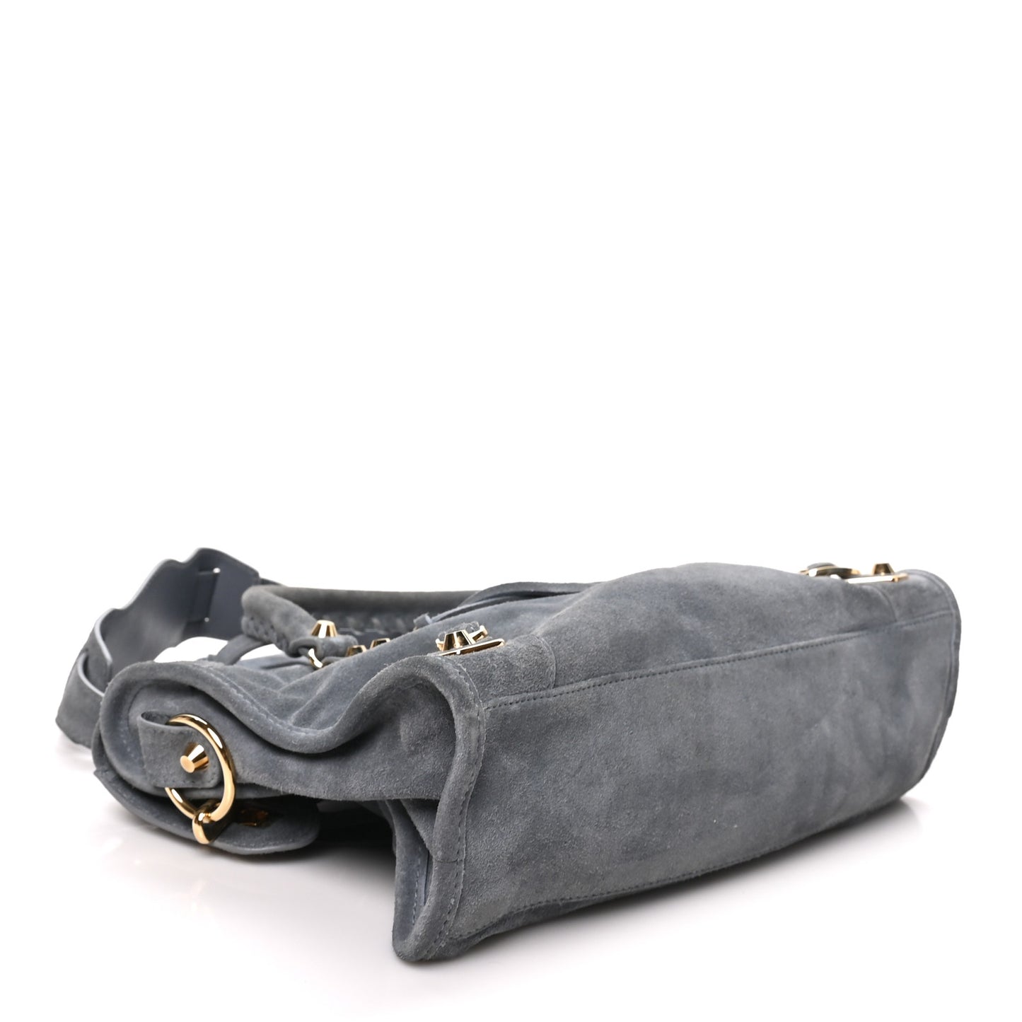 Baby Daim Suede Gold Metallic Edge Hardware S City Gris Plomb