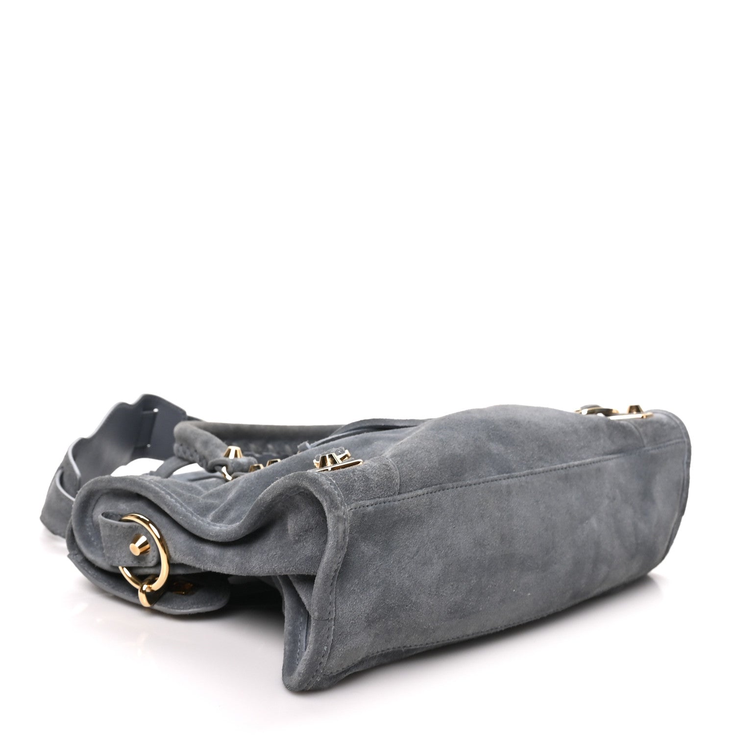Balenciaga Baby Daim Suede Gold Metallic Edge Hardware S City Gris Plomb 4 of 10