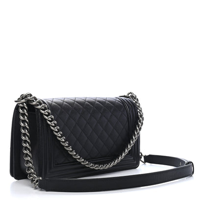 Chanel Caviar Quilted Medium Boy Flap Black 3 of 9