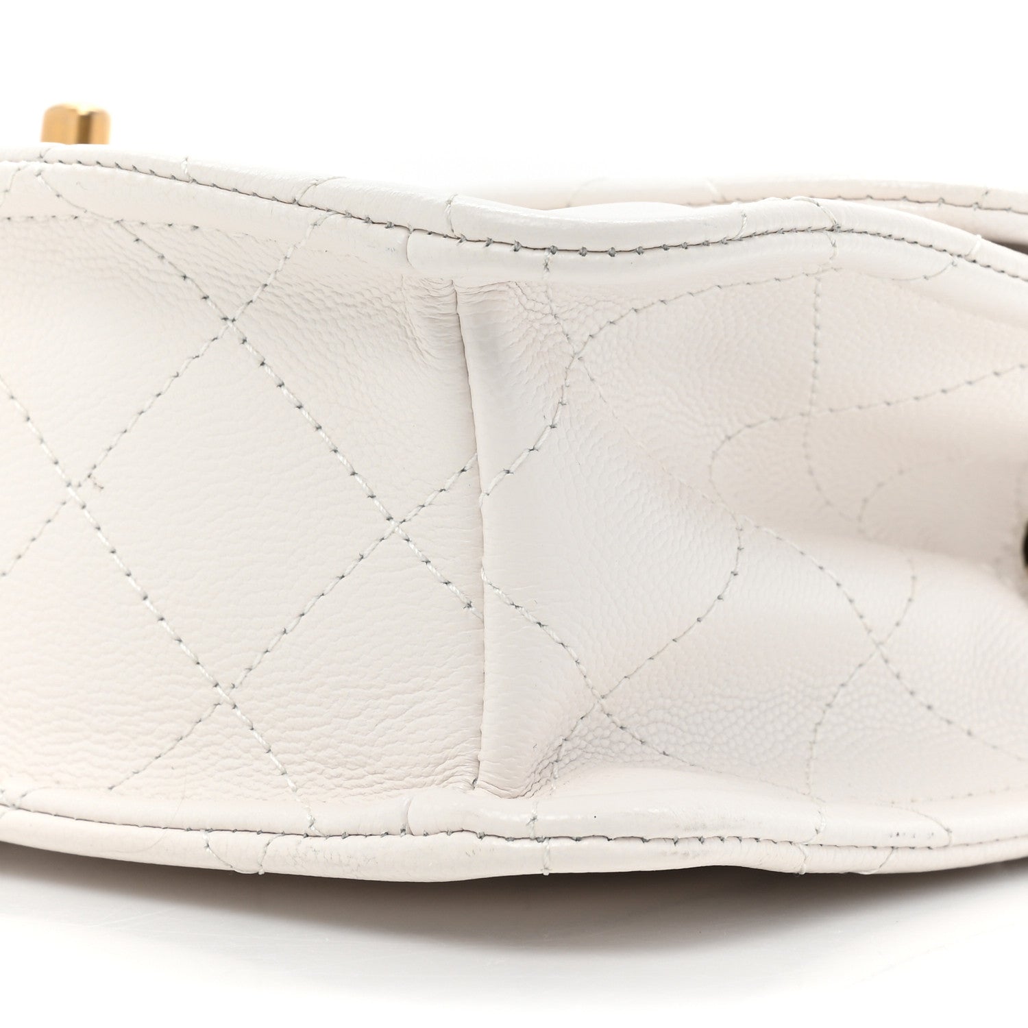 Chanel Caviar Quilted Medium Sweet Classic Flap White 8 of 10