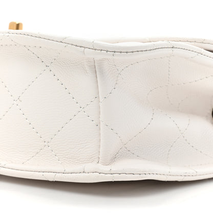 Chanel Caviar Quilted Medium Sweet Classic Flap White 8 of 10