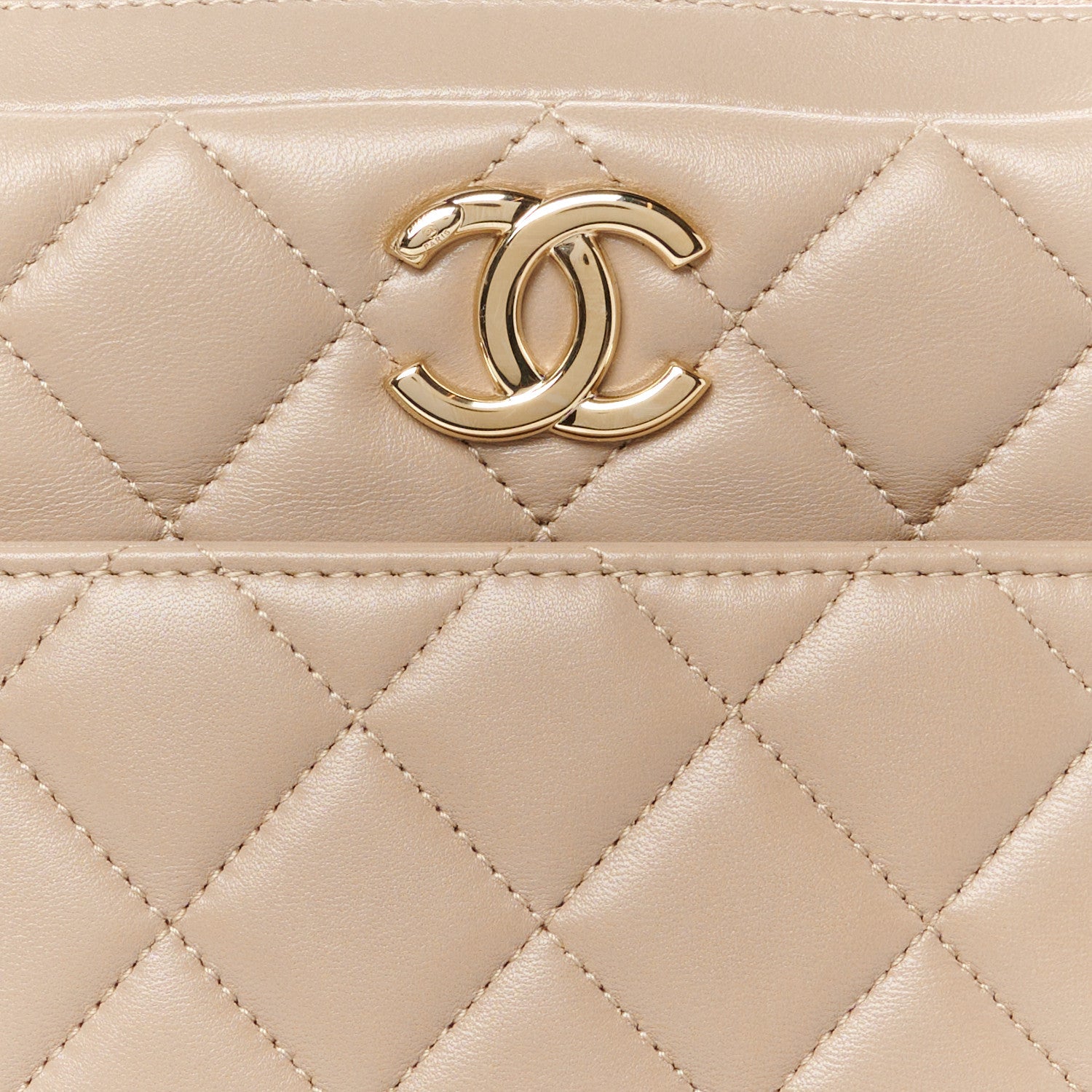 Chanel Lambskin Quilted Medium Trendy CC Bowling Bag Beige 10 of 12