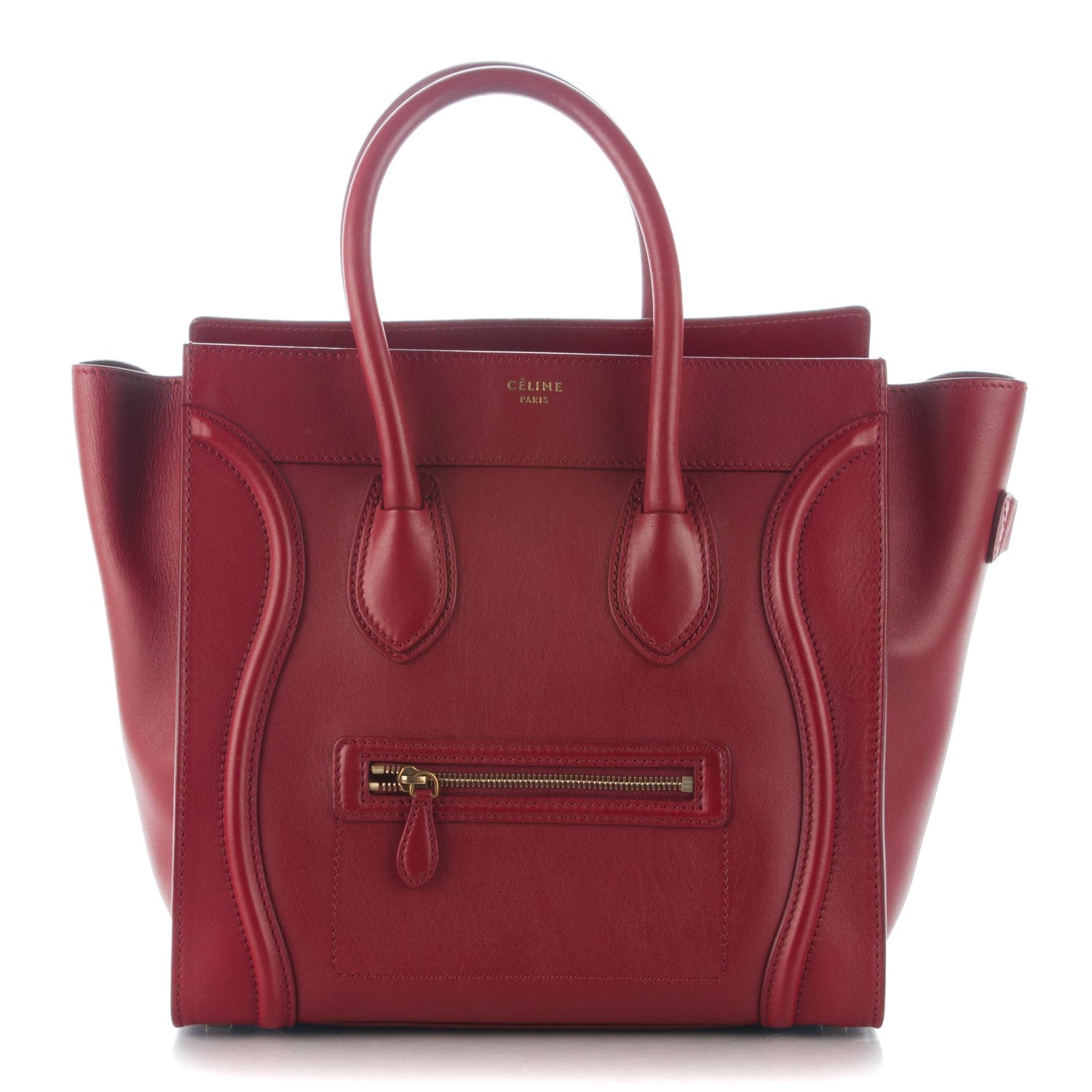 Celine Smooth Calfskin Mini Luggage Burgundy 1 of 7