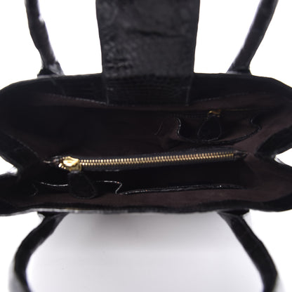 Nancy Gonzalez Metallic Crocodile Tote Black Bronze 5 of 8