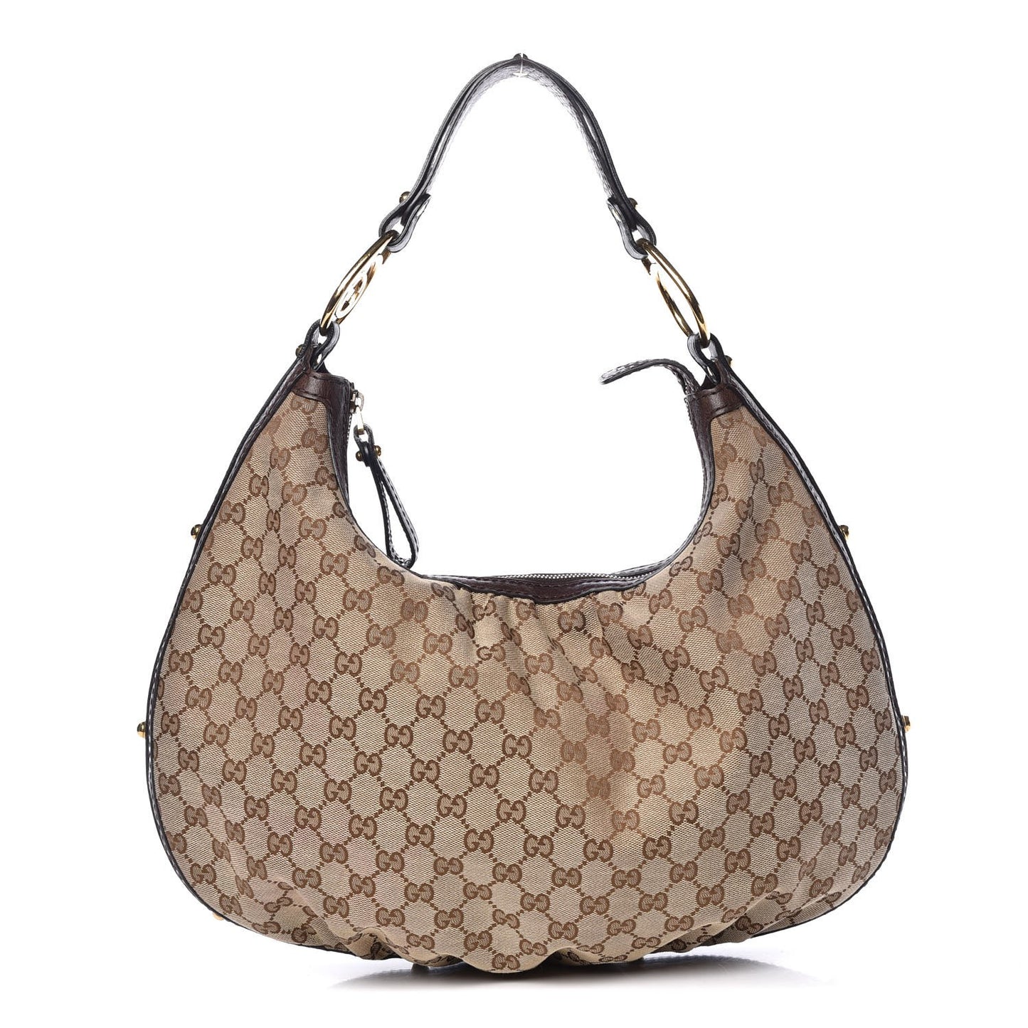 Monogram Medium Interlocking Hobo Dark Brown
