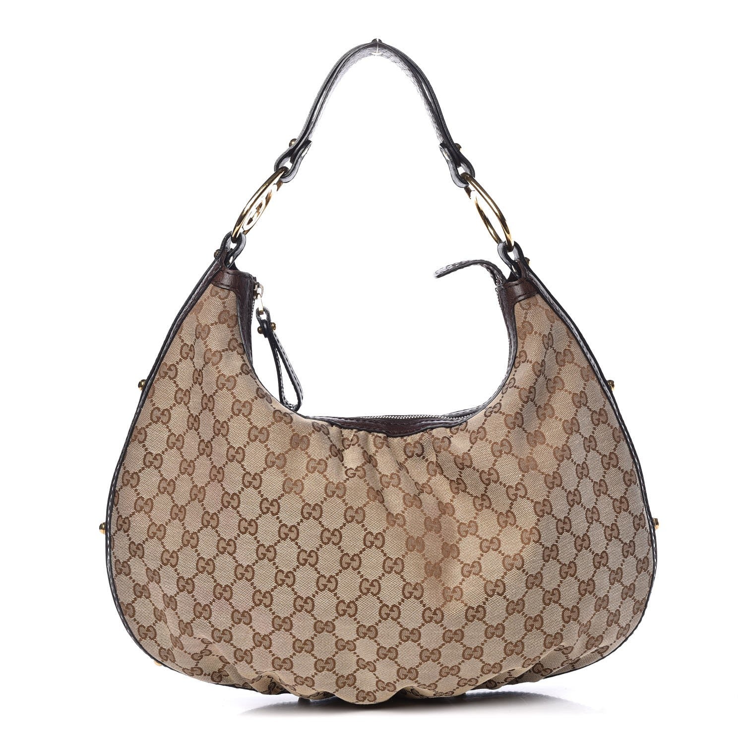 Gucci Monogram Medium Interlocking Hobo Dark Brown 1 of 8