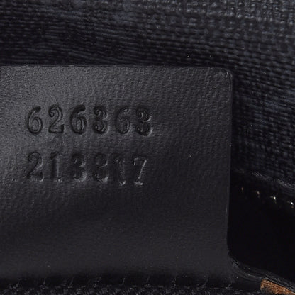 Gucci GG Supreme Monogram Selleria Calfskin Square Messenger Bag Black 7 of 9