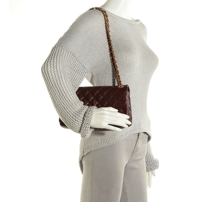 Chanel Calfskin Quilted Medium Soft Elegance Flap Burgundy 2 of 9