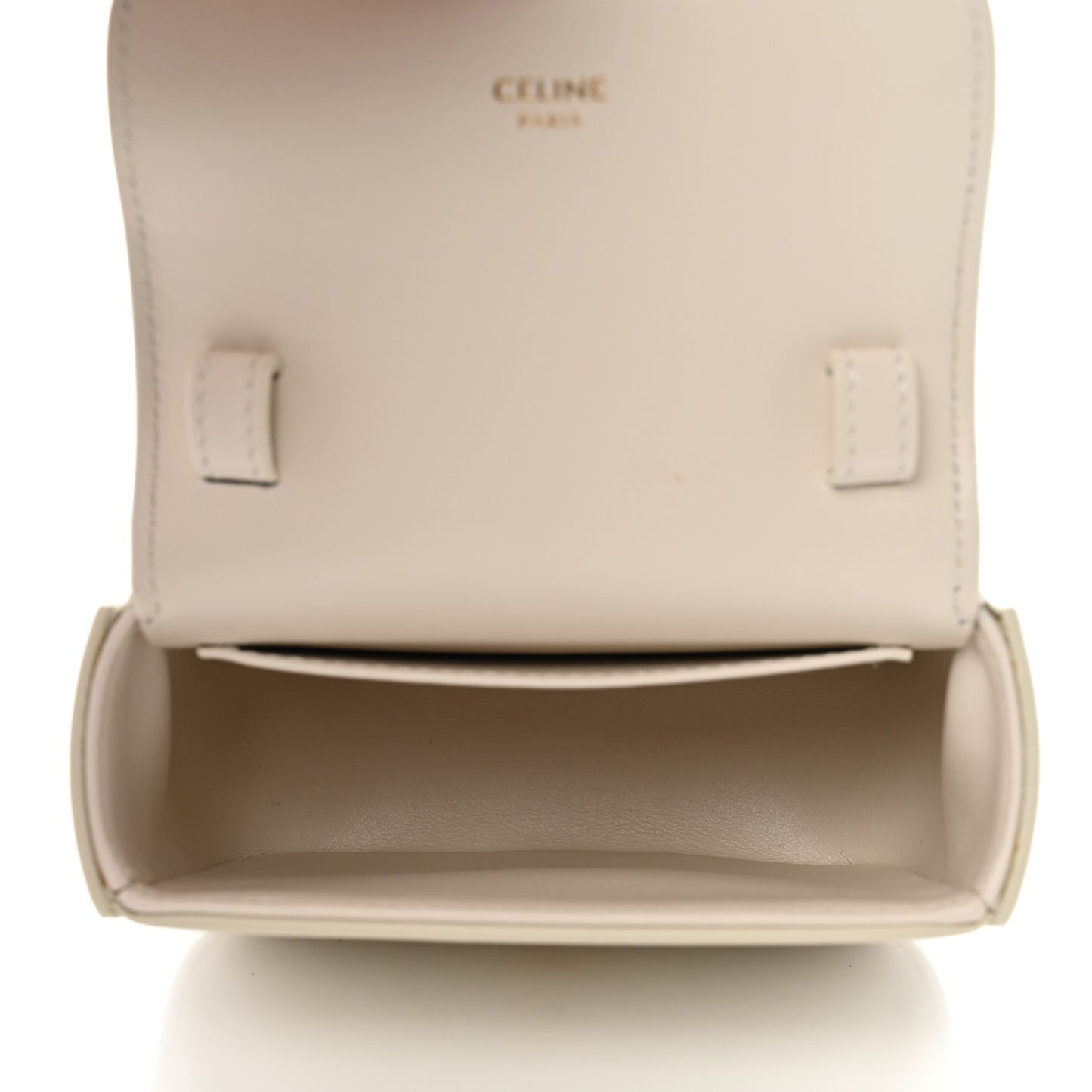 Shiny Calfskin Mini Triomphe Chalk
