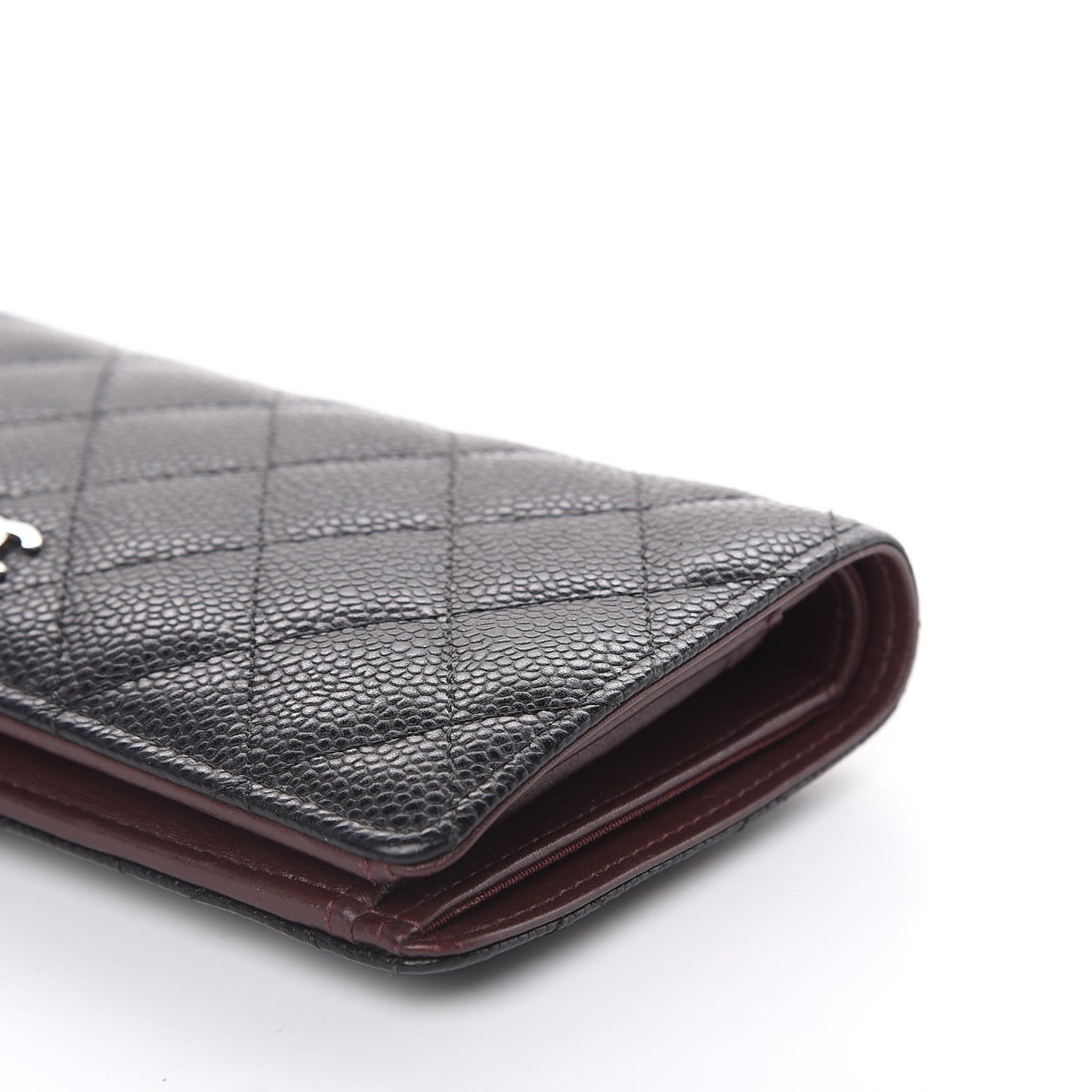 Caviar Quilted Yen Wallet Black