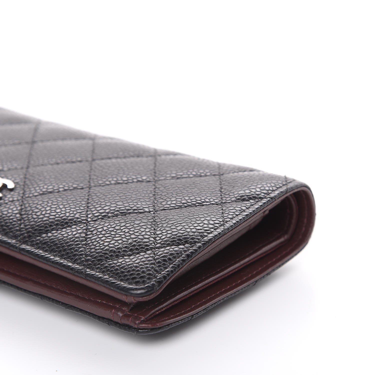 Chanel Caviar Quilted Yen Wallet Black 10 of 14