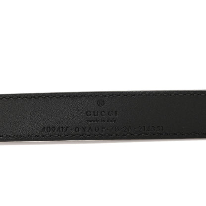 Gucci Plutone Calfskin Palladium Double G 20mm Belt 70 28 Black 3 of 5