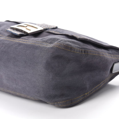 Fendi Denim Mama Baguette Blue 7 of 10