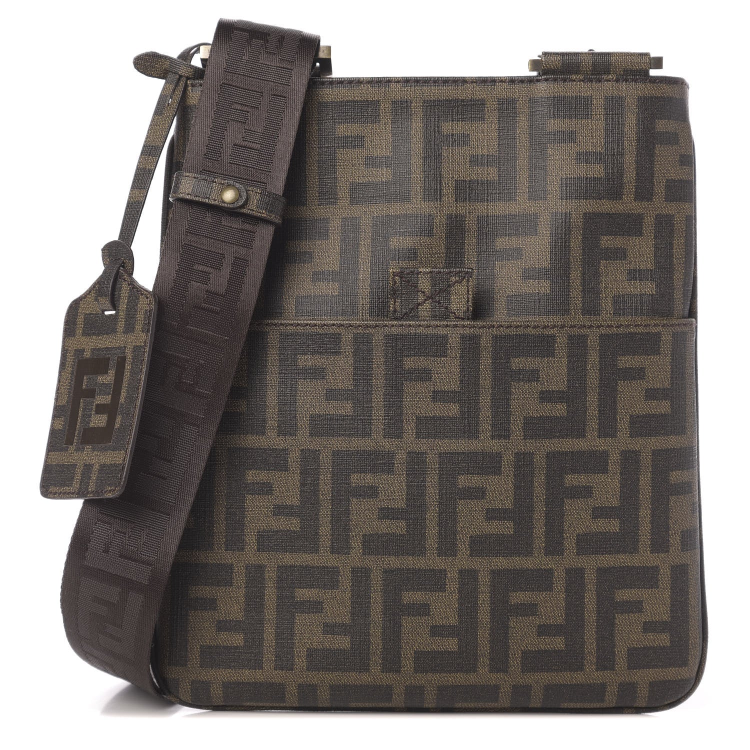 Fendi Zucca Spalmati Messenger Bag Tobacco 1 of 10