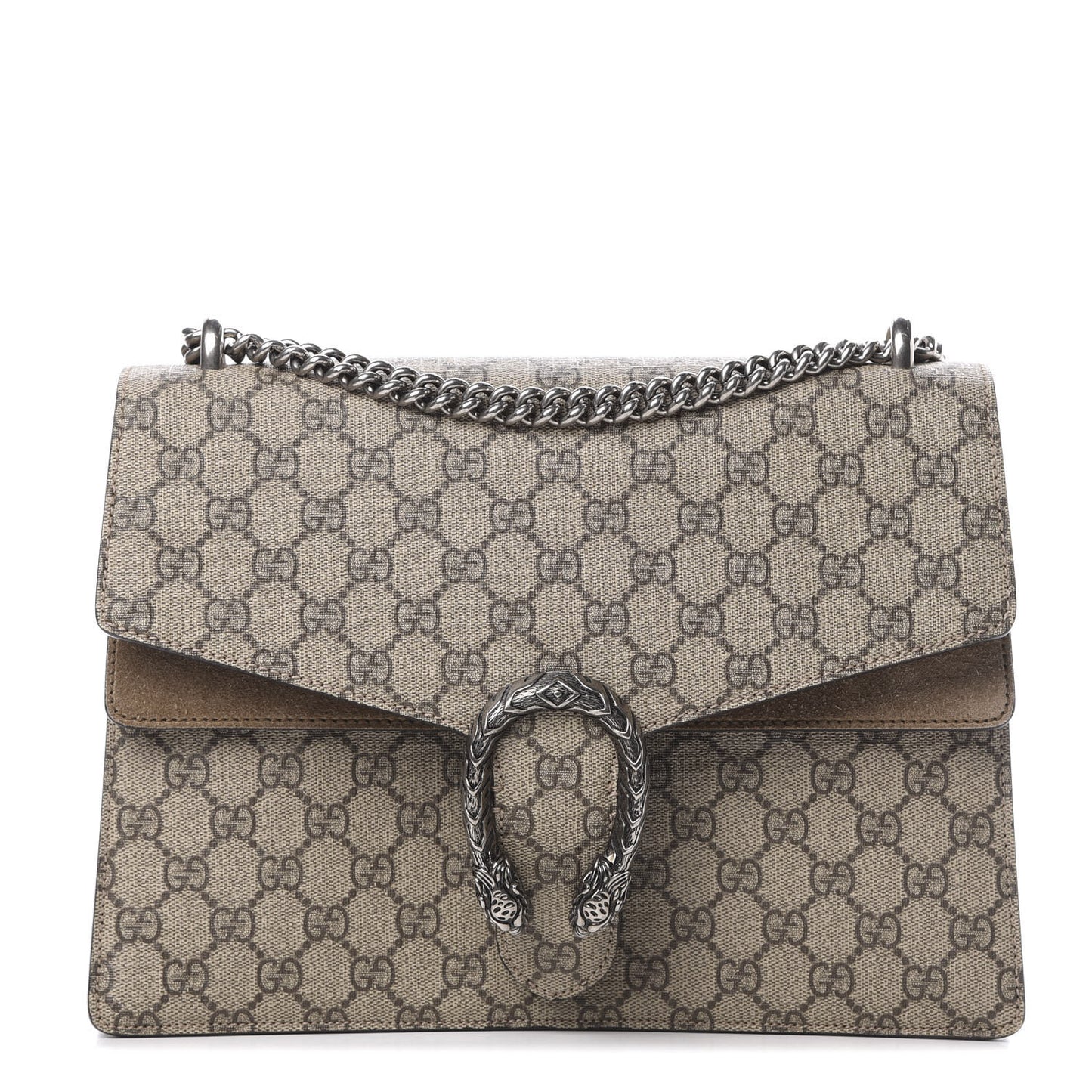 GG Supreme Monogram Medium Dionysus Shoulder Bag Taupe