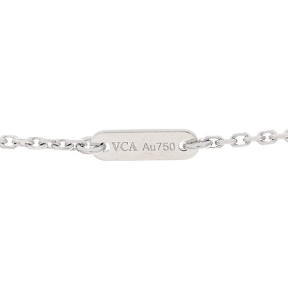 Van Cleef & Arpels 18K White Gold Diamond Sweet Alhambra Pendant Necklace 5 of 6